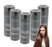 (dark brown) 5 Pack Toppik Hair Building Fibers Dark Brown 27.5 G / 0.97 Oz Hair Care