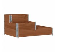 vidaXL 3-Tier Raised Bed Brown 120x80 cm Solid Wood Pine 4010316, Brown