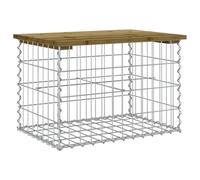 vidaXL Garden Bench Gabion Design 63x44x42 cm Impregnated Wood Pine, Brown