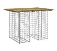 (dark brown, 70 x 100 x 72 cm) vidaXL Garden Bench Park Outdoor Bench Seat Gabion Design Solid Wood Douglas