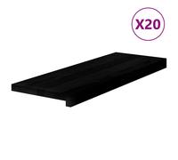 (dark brown, 70 x 25 x 2 cm/ 20 pcs) vidaXL Stair Treadss Step Mat Door Mat Tread Mat Untreated Solid Wood Oak