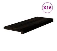 (dark brown, 70 x 30 x 2 cm/ 16 pcs) vidaXL Stair Treadss Step Mat Door Mat Tread Mat Untreated Solid Wood Oak