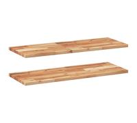 (dark brown, 80 x 30 x 2 cm/ 2 pcs) vidaXL Floating Shelves Wall Storage Shelf 4pcs Untreated Solid Wood Acacia