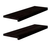 (dark brown, 80 x 30 x 2 cm/ 2 pcs) vidaXL Stair Treadss Step Mat Door Mat Tread Mat Untreated Solid Wood Oak