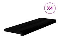 (dark brown, 80 x 30 x 2 cm/ 4 pcs) vidaXL Stair Treadss Step Mat Door Mat Tread Mat Untreated Solid Wood Oak