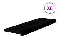 (dark brown, 80 x 30 x 2 cm/ 8 pcs) vidaXL Stair Treadss Step Mat Door Mat Tread Mat Untreated Solid Wood Oak