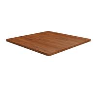vidaXL Square Table Top Dark Brown 80x80x2.5cm Treated Solid Wood Oak