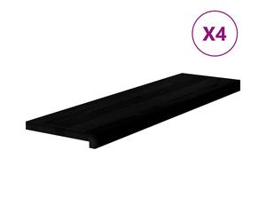 (dark brown, 90 x 30 x 2 cm/ 4 pcs) vidaXL Stair Treadss Step Mat Door Mat Tread Mat Untreated Solid Wood Oak