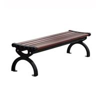 Dark Brown Aluminum Patio Bench 1.5 1.8m Outdoor Multi Person Park Bench Perfect for Backyard Garden and Leisure Use and Stylish Design