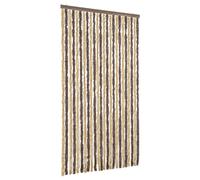 (dark brown and beige, 100 x 220 cm) vidaXL Fly Curtain Door Curtain Fly Screen Fly Blind Insect Curtain Chenille