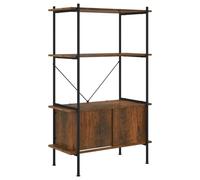 Shelving Unit with Cabinet Display Shelf Steel and Engineered Wood vidaXL