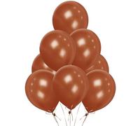Dark Brown Balloons 10 Pack, Large 12 Inch Thick Latex Biodegradable Helium Party Balloons for Birthday, Wedding, Baby Shower, Valentine's Day Events Decoration for Balloon Arch Garland