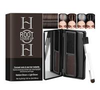Dark Brown & Black Root Touch Up Powder for Women, Grey Hair Root Cover Up