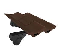 Dark Brown Double Pantile Roof Tile Vent & Adapter, Marley Redland Sandtoft
