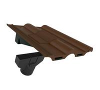 Dark Brown Double Roman Roof Tile Vent & Adapter, Marley Redland Russell Lagan