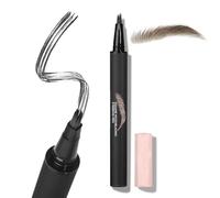 Dark Brown Eyebrow Pen, 4-Prong Tip for Fine Hair-Like Brow Strokes, 1-Pack