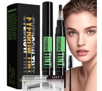 Dark Brown Eyebrow Tint Kits,Brow Dye Kit Long-Lasting Eyeb/row,Eyebrow & Lash Tint,Semi-Permanent Lasting Dye,Permanent Eyebr/ow Colour,Waterproof Makeup Cream with Brow Cards & Brushe/s