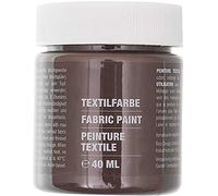 Dark Brown Fabric Paint for Light Fabrics - 40ml