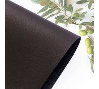 Dark Brown Faux Vegan Leather from Olive Waste, 100% Plant Based Leather, Next-Gen Sustainable Material, Vegan Faux Brown Leather for Crafts - A4 Sample (21x29.7cm)