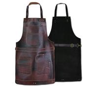 Dark Brown Full Grain Leather Apron Butcher -Cook-BBQ -Cooking - Wood work - Cheff - BBq Grill Gift - DIY - Grill Apron