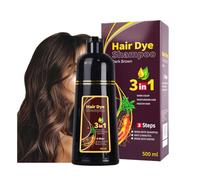 Dark Brown Hair Dye Shampoo 3 In 1, 10 Mins Darkening Shampoo, Instant Hair Coloring, 3 In 1 For Men And Women, Restore Lustrous (Dark Brown)
