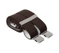 Dark Brown Heavy Duty Trouser Braces 35mm Wide 4 Heavy Duty Strong Silver Clips 44 Inch Adjustable