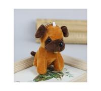 (Dark Brown) Husky Plush Adorable Toy Realistic Dog Stuffed Animal Cute Keychain Puppy Doll