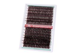 Dark brown Individual Eyelashes Lash Clusters Kit D Curl Eyelashes Individual Kit Natural Lash Extension Kit with Russian Cluster Lashes Glue Bond and Seal and Lash Tweezers Mix 15-20mm（60+80p）