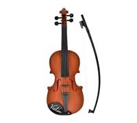 (dark brown) Kids Violin Toy Realistic Looking Simulated Violin Classical Music Learning Beginner Children Early Education Portable Musical Instruments Toy