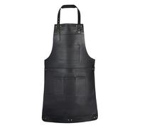 Dark Brown Leather Apron Butcher, Cook, BBQ, Cooking, Wood work, Cheff, BBq Grill Gift Apron (Black)