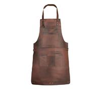Dark Brown Leather Apron Butcher, Cook, BBQ, Cooking, Wood work, Cheff, BBq Grill Gift Apron (Dark Brown)