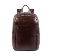 Dark Brown Leather Backpack with Rfid Protection - unisex - Piquadro - Backpacks - Brown - ONE SIZE - Bags ONE SIZE