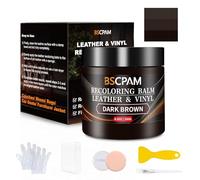 Dark Brown Leather Recoloring Balm,8.5oz Leather Sofa Scratch/Stain Remover,Leather Repair kit for Vinyl Furniture and Car Interior,Leather Dye Paint for Scratched and Faded,Leather Color Restorer