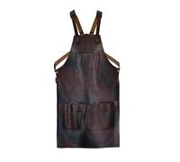 Dark Brown Leather Tool Working Apron -Full Grain Leather Butcher Apron BBQ, Cooking, Hairstylist, DIY, Chef, Woodworking apron