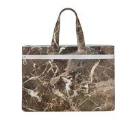 Dark Brown Marble Texture Luxury,Canvas Document Bag Zipper File Tote Bag Handbag Briefcase for School Office