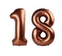 Dark Brown Number 18 Balloon 40 inch, Coffee Brown 18 Number Balloons, 18th Brown Birthday Decorations, Chocolate Brown 18 Year Old Girls Boys Dark Brown Party Supplies