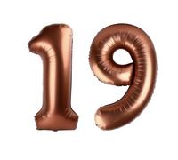 Dark Brown Number 19 Balloon 40 inch, Coffee Brown 19 Number Balloons, 19th Brown Birthday Decorations, Chocolate Brown 19 Year Old Girls Boys Dark Brown Party Supplies