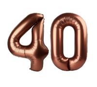 Dark Brown Number 40 Balloon 40 inch, 40 Number Balloons, 40th Dark Brown Birthday Decorations, 40 Year Old Women Men Party Supplies