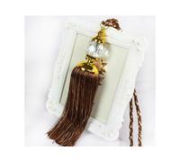 (Dark Brown (Pair)) Luxury Backs Curtain Holdbacks Rope Tie Binding Tassel Buckle Window Cloth Decor