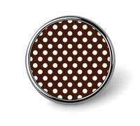 Dark Brown Polka Dot Print Pins for Backpack - Enamel Pins Cute Jacket Coat Hat Bags Badge Pin, Funny Novelty Unique Button Pin Women Men Fashion Jewelry Accessories