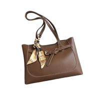 dark brown PU Tote and Hobo Bags for Women - Large Slouch and Crescent Shoulder Bags - Work Tote Handbag