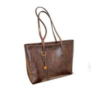 dark brown PU Tote and Hobo Bags for Women - Large Slouch and Crescent Shoulder Bags - Work Tote Handbag