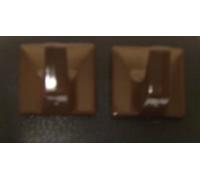 Dark Brown- Self Adhesive Hooks - SS59 Small Square- Ideal For Tube or Slat Type Blind/Fly Curtain/Strip Blind
