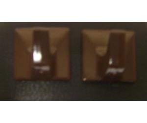 Dark Brown- Self Adhesive Hooks - SS59 Small Square- Ideal For Tube or Slat Type Blind/Fly Curtain/Strip Blind
