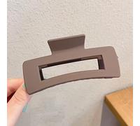 Dark Brown Solid Hair Claws Large Clips Strong Hold Big Claw Barrettes Hair Accessories for Women Girls Thick Thin Long Hair No Slip Square Hairpin Hair Accessories