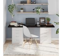 Dark Brown Solid Oak Table Top 180x50x4 cm, Live Edge, Untreated Finish Slab DIY