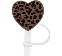 Dark Brown Straw Cover for 40&30 Oz Cup, 8mm Silicone Straw Covers Cap for Stanley Cup Accessories, Cute Topper for Tumblers, Cap Stopper for Reusable Straws Tip Lids