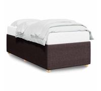 (dark brown) vidaXL Bed Frame Home Bedroom Mattress Foundation Bed Base Bedstead Fabric