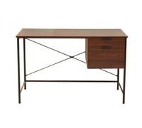 Dark Brown Walnut Veneer Effect Desk with Drawers | Bradbury
