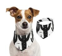 Dark Cactus Cotton Dog Bandanas - Washable Cotton Handkerchief Scarf Triangle Bandana for Small Medium Large Dog,Cat, Black